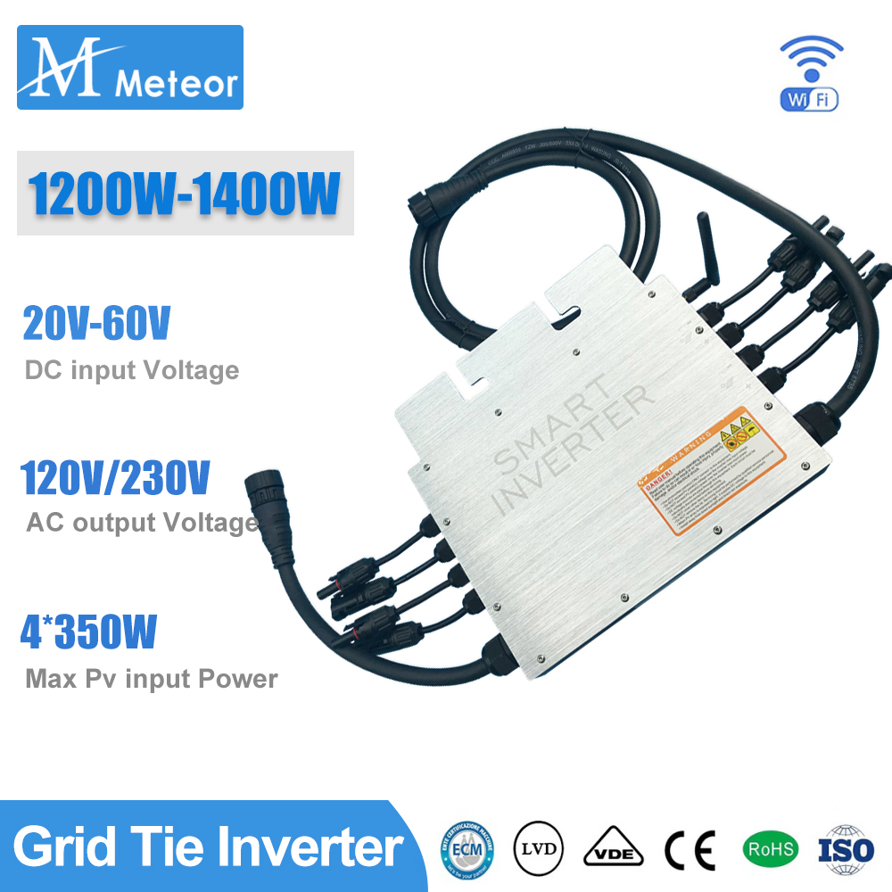 Micro Inverter 1400W Solar Grid Tie - ソーラーグリッド接続マイクロインバーター,スマートアプリケーション,携帯電話モニタリング,Wi-Fi, 80v-280v,1200w,1400w