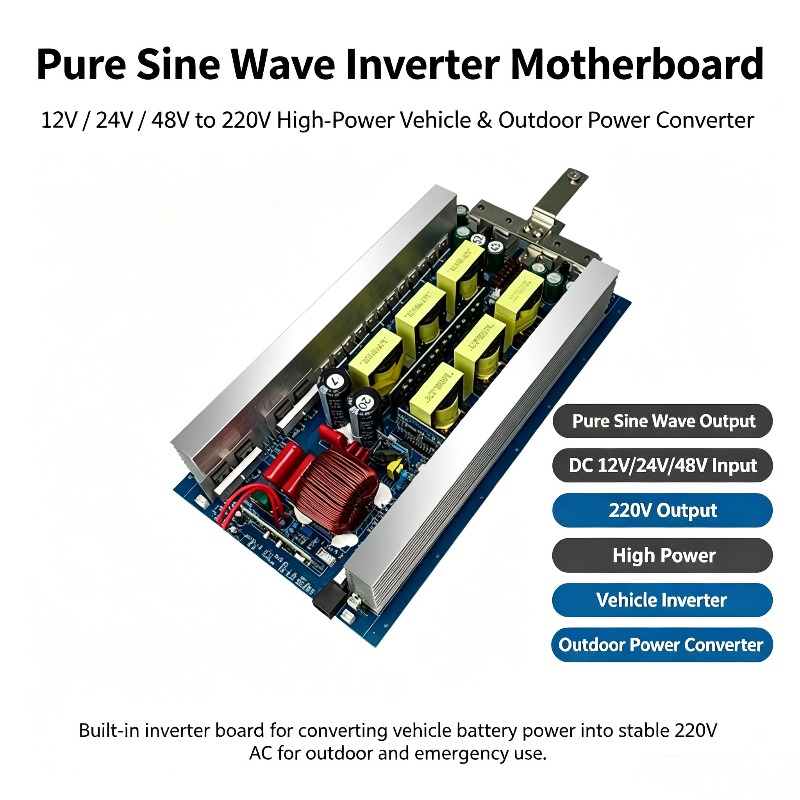 Pure Sine Wave Inverter Board 24V 48V - 純正弦波インバーター用メイン基板、DC12V/24V/48VからAC220Vへの電源変換基板、高出力インバーター用マザーボード