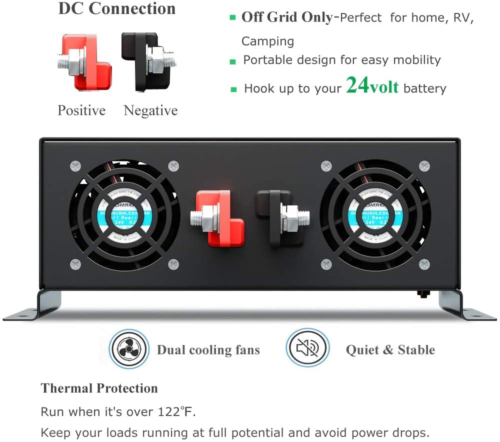 純粋正弦波インバーター 3000W ソーラーパネル発電機 電 - Inverter Pure Sine Wave 60Hz 120V 3000W のレビューと価格