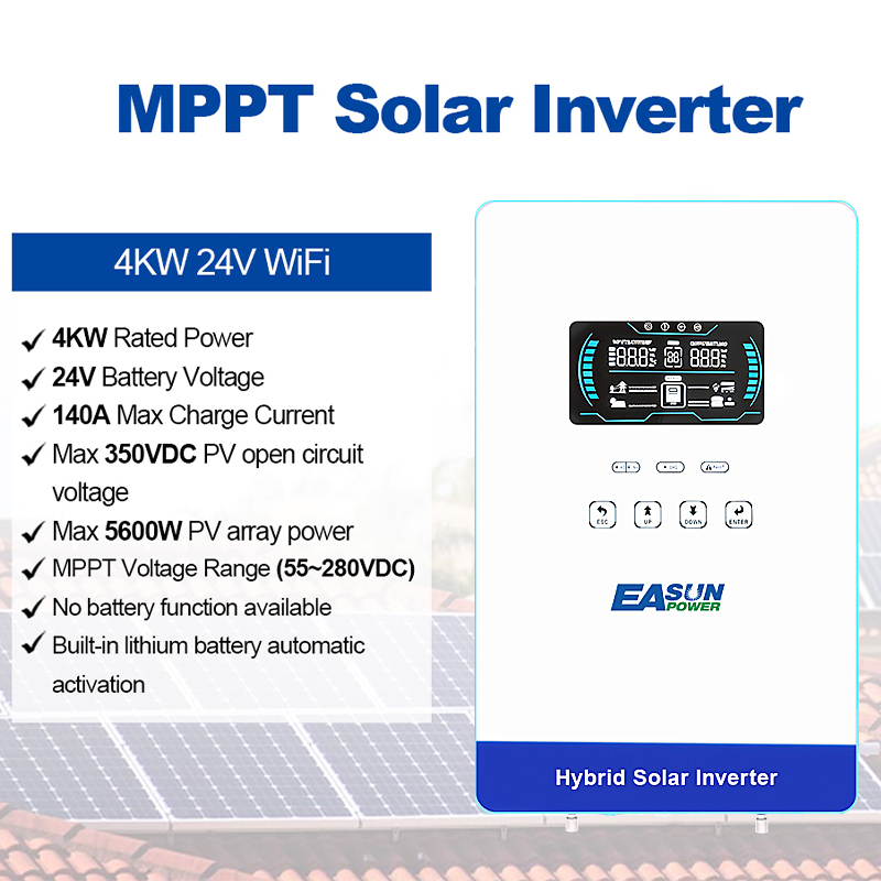 EASUN POWER 4000W 24V オフグリッド純正 - Grid Tie Inverter Limiter 2000W のレビューと価格