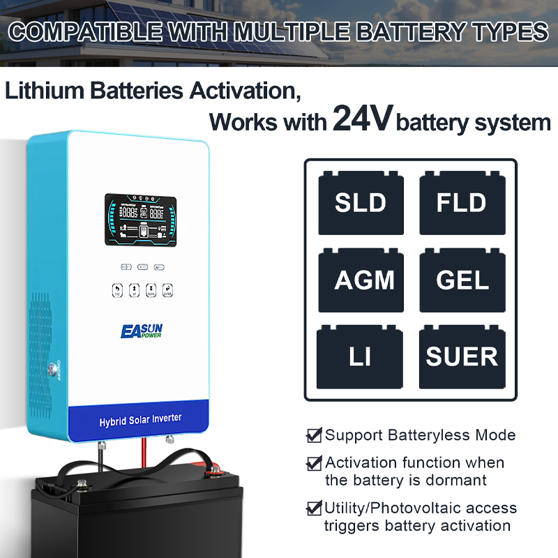EASUN POWER 4000W 24V オフグリッド純正 - Grid Tie Inverter Limiter 2000W のレビューと価格