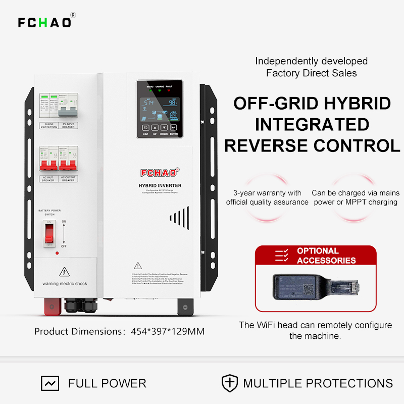 Fchaoソーラーハイブリッドインバーター 3KW 4KW  - Hybrid Solar Inverter 5.5Kw Mppt 48V のレビューと価格