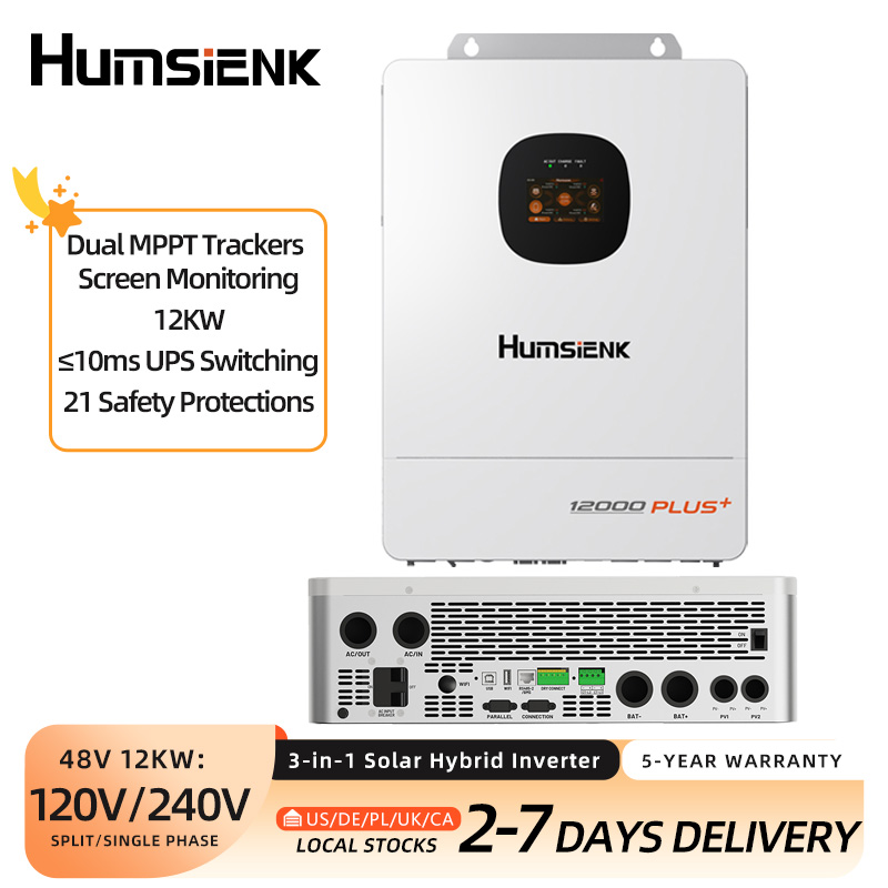 Humsienk 48V 12KW/8KW 3-in-1ソー - Mppt Hybrid Inverter 48V 8Kw 3 Phase のレビューと価格