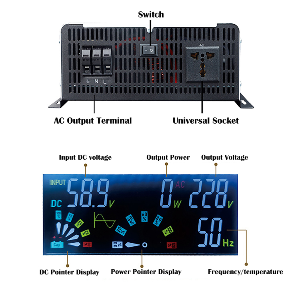 純粋な正弦波インバーター12V,220V,5000W,600 - Off Grid Solar Inverter 48V 6000W のレビューと価格