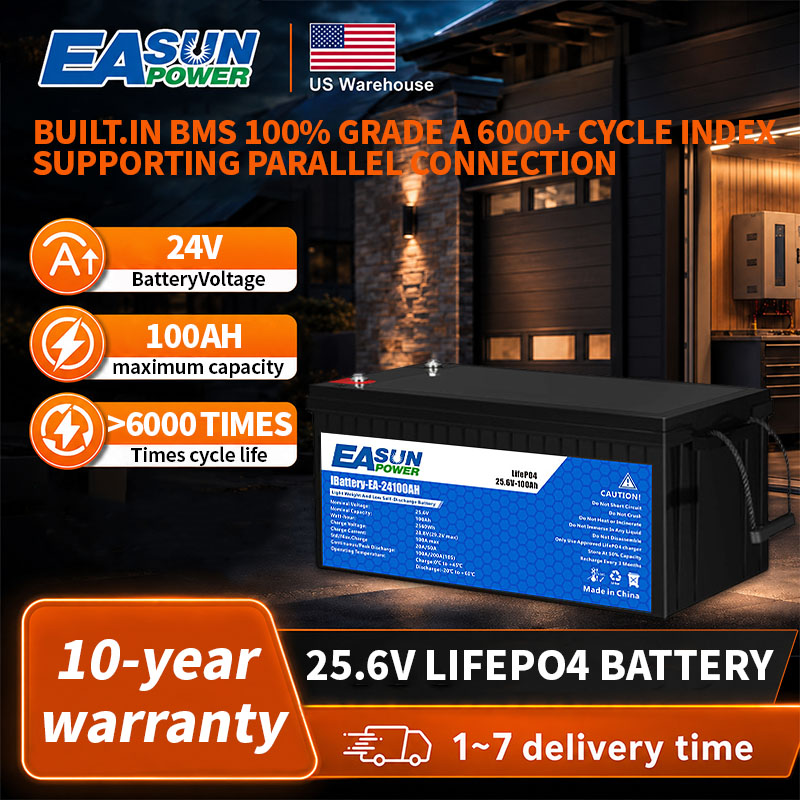 EASUN POWER 24V リチウム鉄リン酸バッテリー  - Grid Tie Inverter Limiter 2000W のレビューと価格