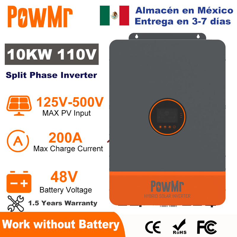 PowMr 10KW 分相インバーター 48V 110V 2 - Split Phase Inverter 10Kw 110V 220V のレビューと価格