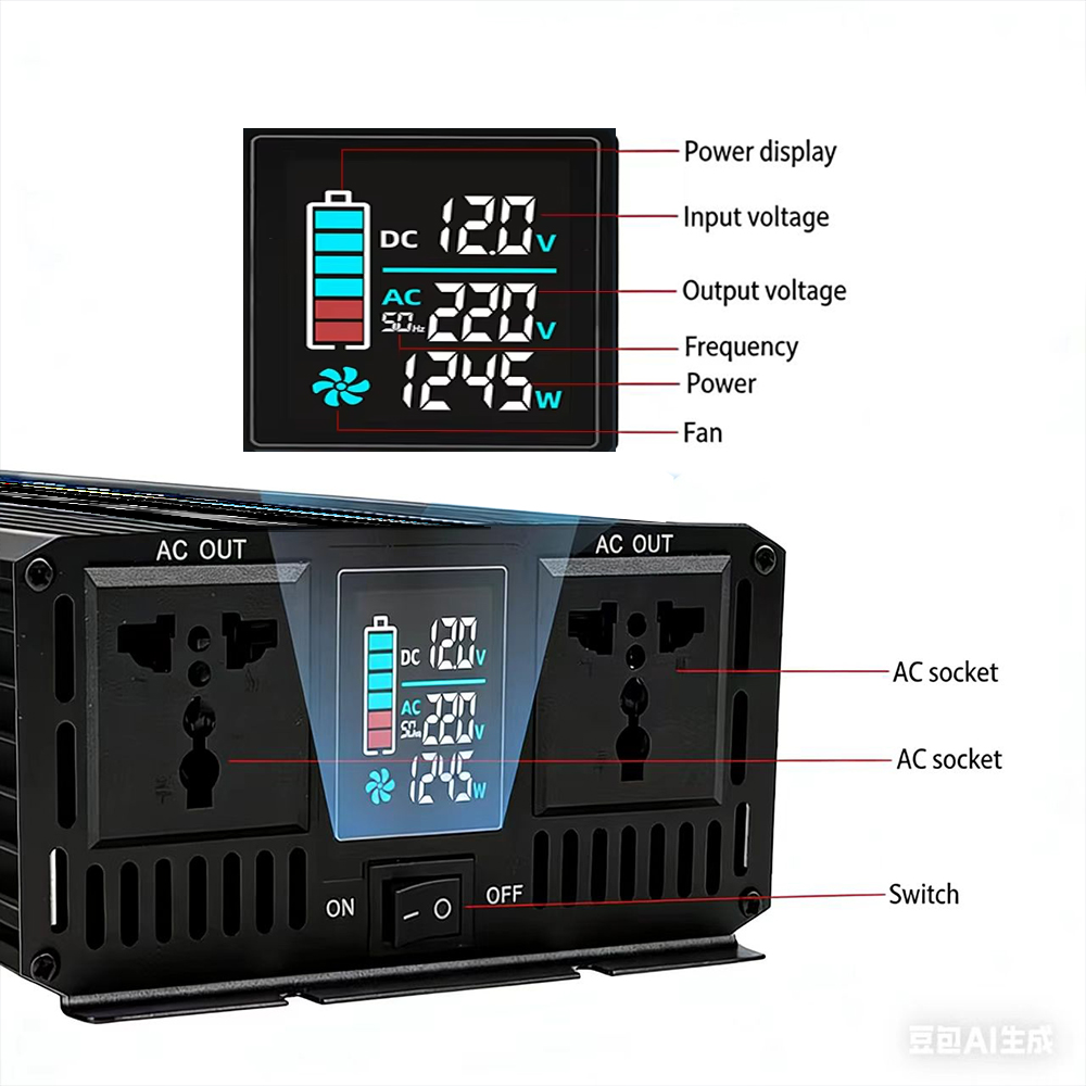 純正弦波インバーター DC 12V/24V/48V/60V/ - Pure Sine Wave Inverter 5000W 48V 220V のレビューと価格